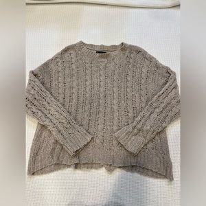 Size Large oversized American Eagle beige knit sweater
